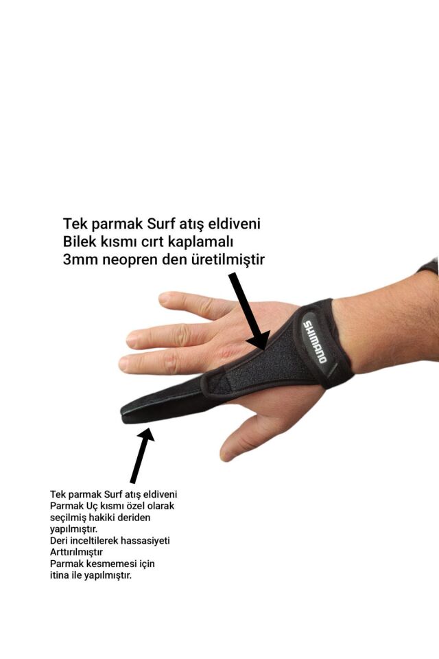shimano kisu tek parmak surf atış eldiveni
