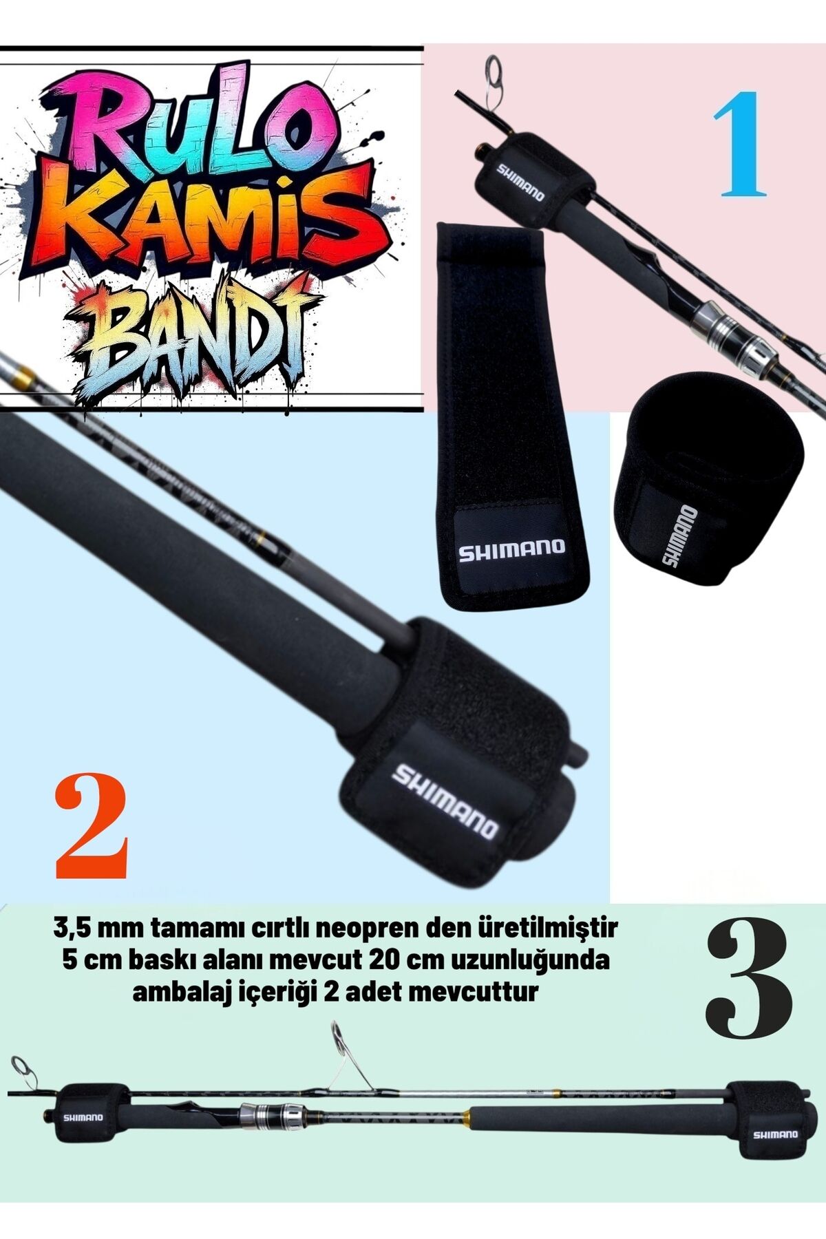 Neopren Rulo Kamış Bandı ikili paket 5x20 cm